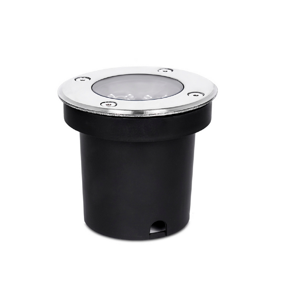 Foto principale Segnapasso carrabile Led 5W da incasso Rotondo Argento satinato IP65 Bianco caldo 3000K Wisdom