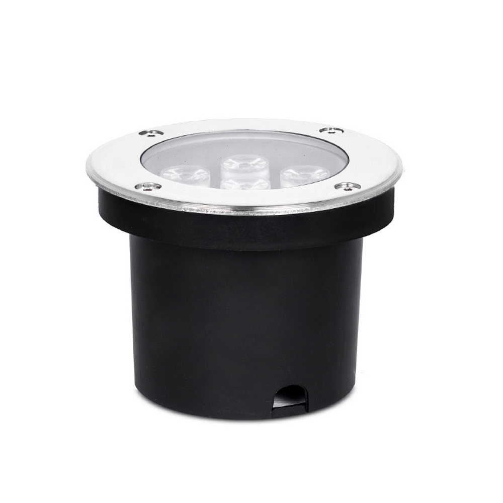 Foto principale Segnapasso carrabile Led 7W da incasso Rotondo Argento satinato IP65 Bianco freddo 6000K Wisdom