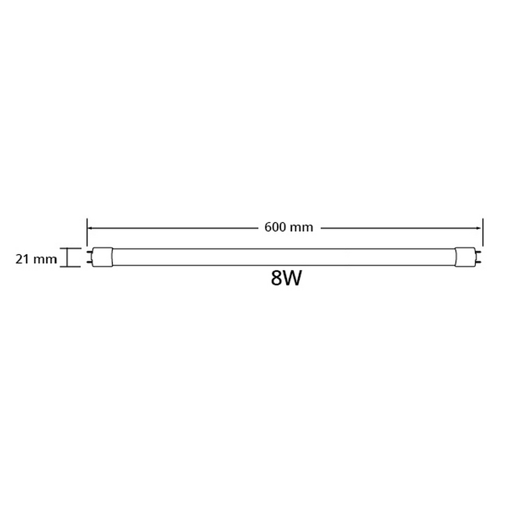 Tubo Led G5 T5 55cm 8W in vetro Bianco neutro 4000K FSL - Foto 2