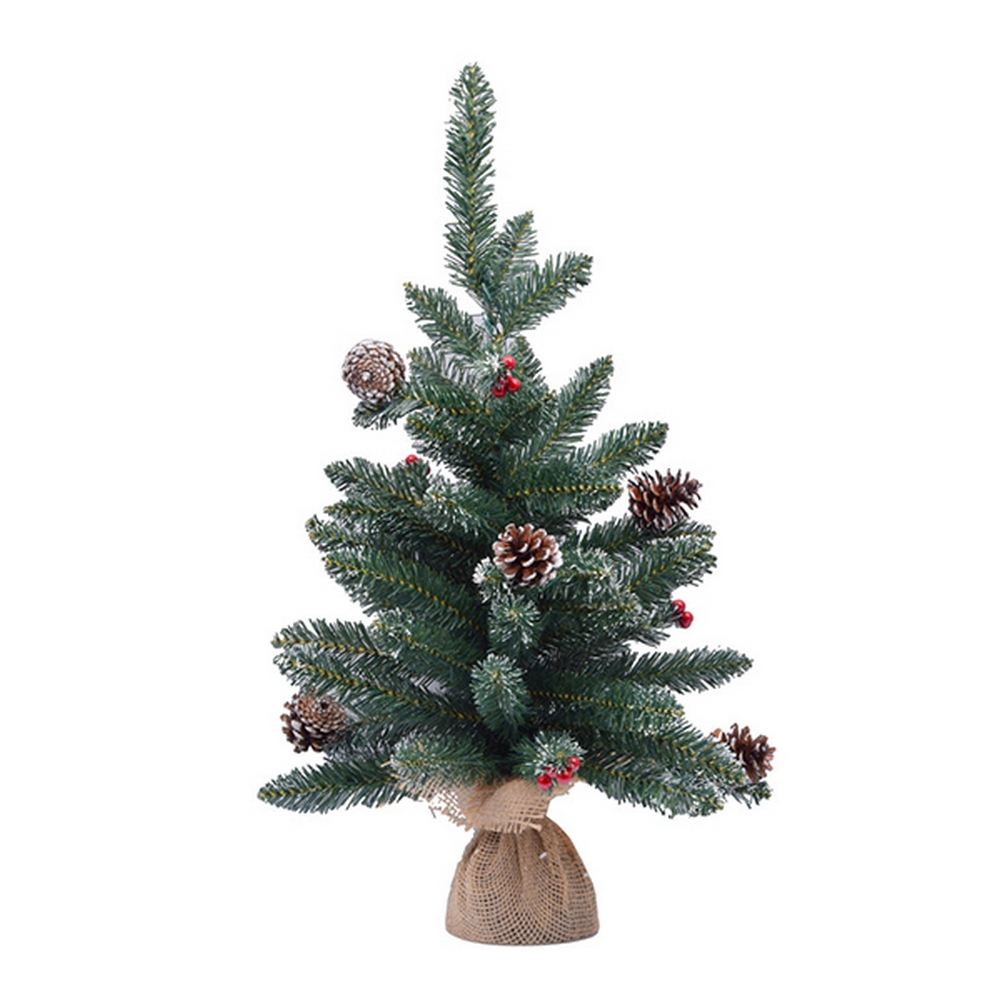 Foto principale Albero di Natale da tavolo Corvara 60cm 53 rami con bacche e pigne Viscio