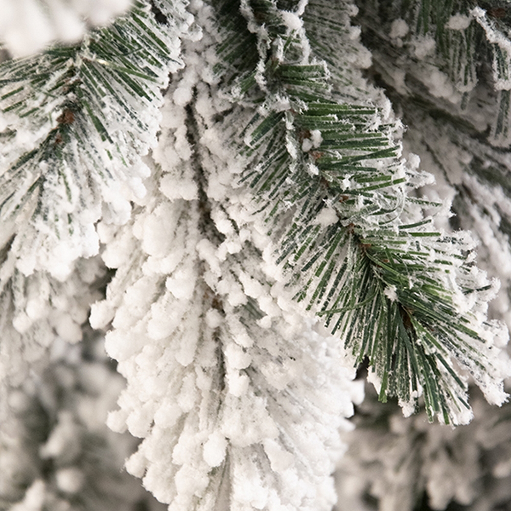 Albero di Natale Slim Gran Paradiso innevato 210cm verde e bianco Viscio - Foto 1