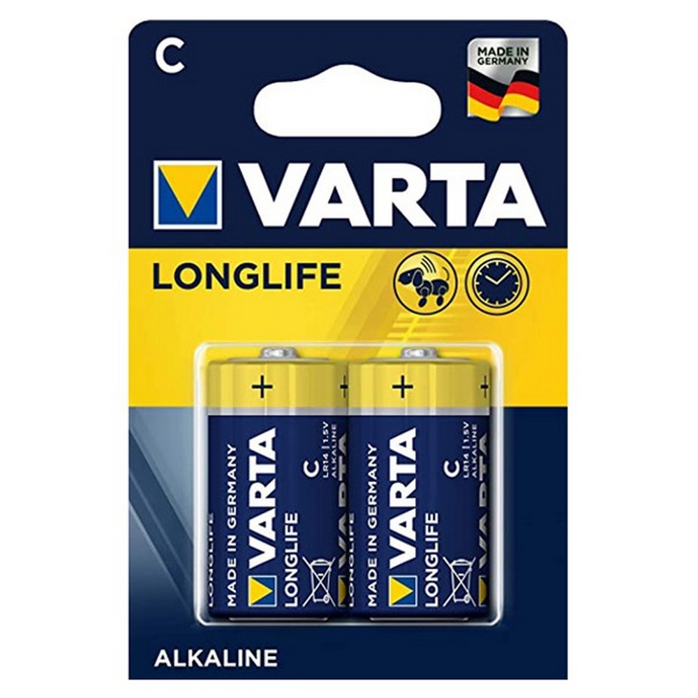 Foto principale Batteria Varta 1,5V C Mezzatorcia Longlife Alcalina confezione da 2 pile