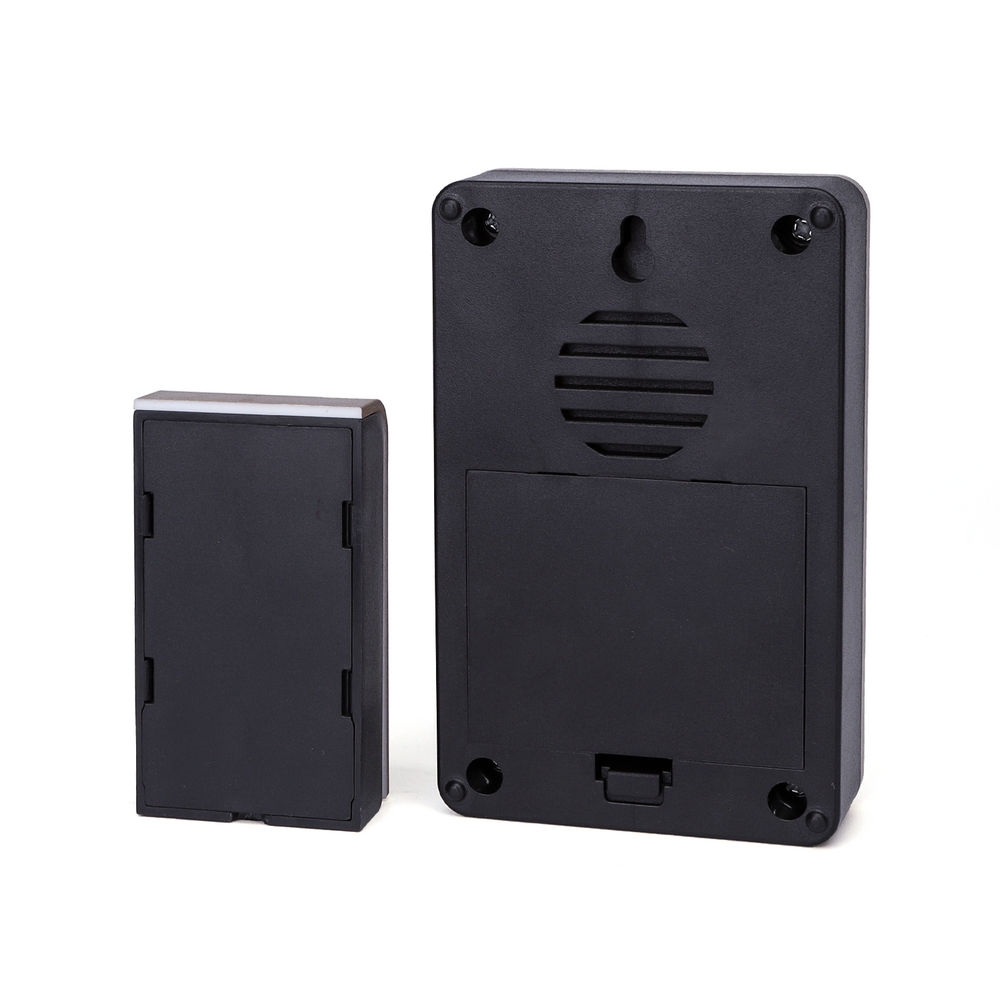 Campanello senza fili Aigostar da esterno a batteria 1 pulsante e 2 riceventi colore nero e oro - Foto 1