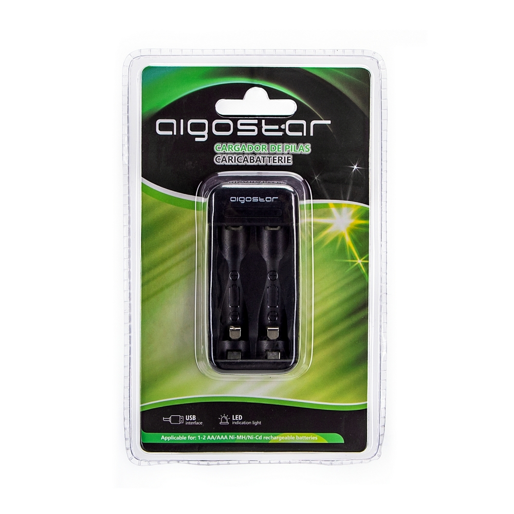 Caricabatteria a 2 slot per stilo (AA) e ministilo (AAA) colore nero - Foto 2