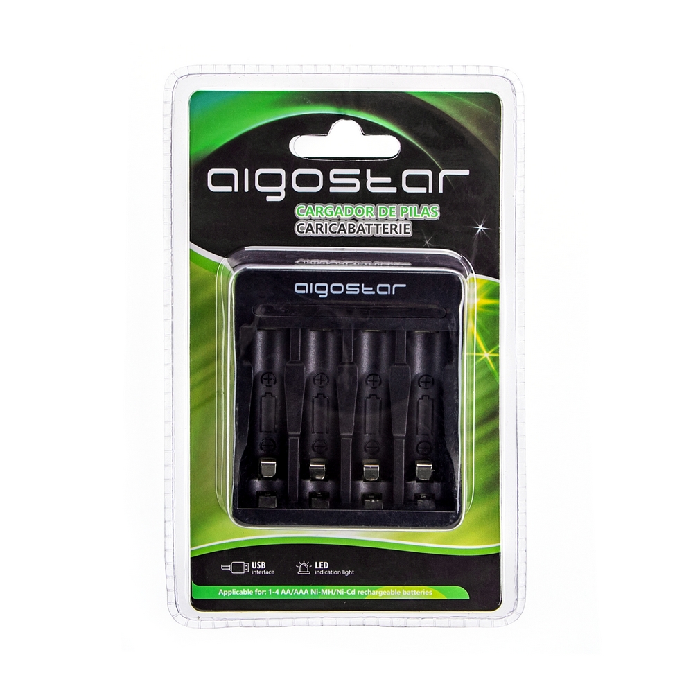 Caricabatteria a 4 slot per stilo (AA) e ministilo (AAA) colore nero - Foto 2