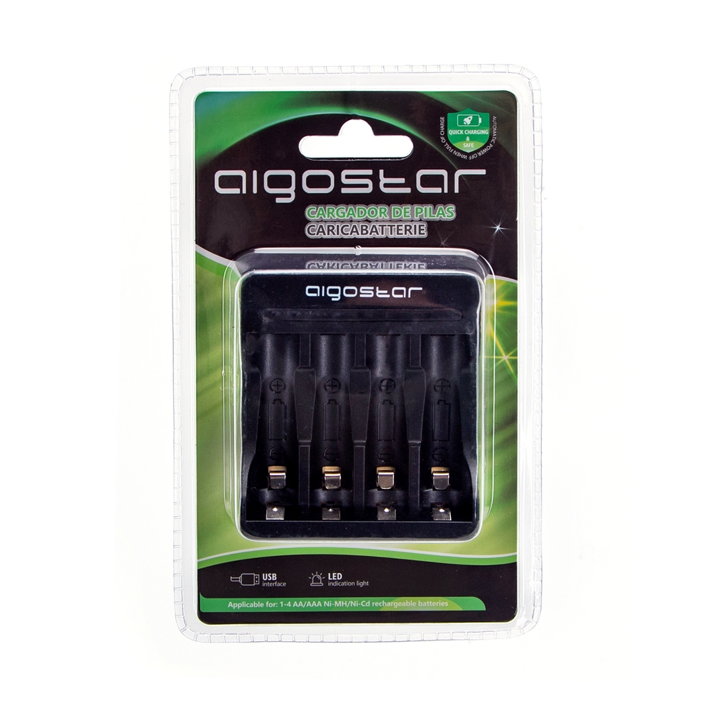 Caricabatteria Rapido a 4 slot per stilo (AA) e ministilo (AAA) colore nero - Foto 2