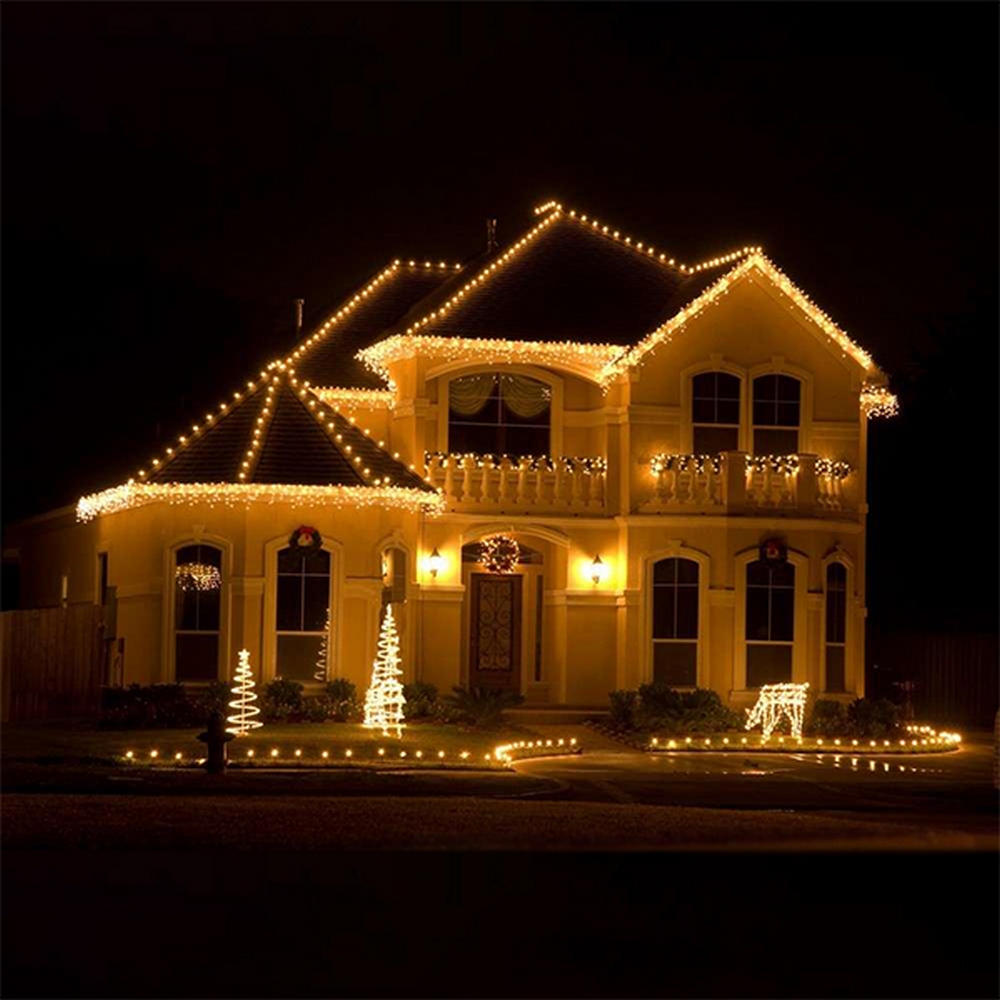 Catena di luci 7 metri da 100 Led Bianco Freddo con pannello solare con cavo verde Wisdom - Foto 3