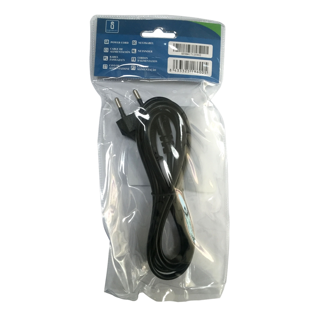 Cavo di alimentazione bipolare con spina italiana 10A 1,8m nero Aigostar - Foto 2