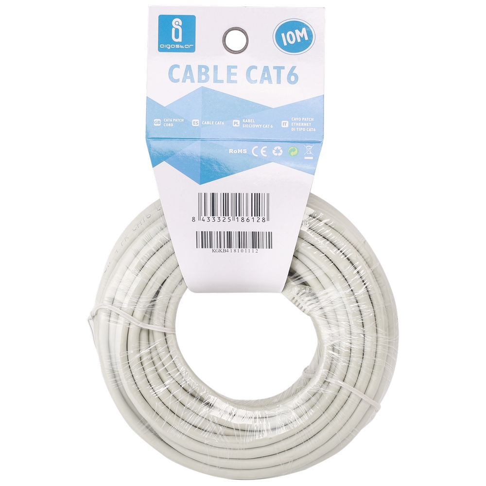 Cavo Ethernet rete LAN Cat6 RJ45 10m grigio Aigostar - Foto 2