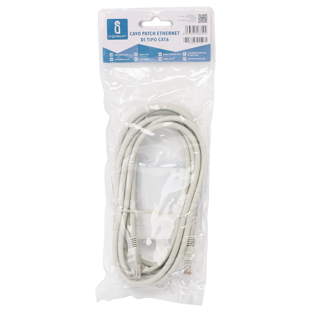 Cavo Ethernet rete LAN Cat6 RJ45 3m grigio Aigostar - Foto 2
