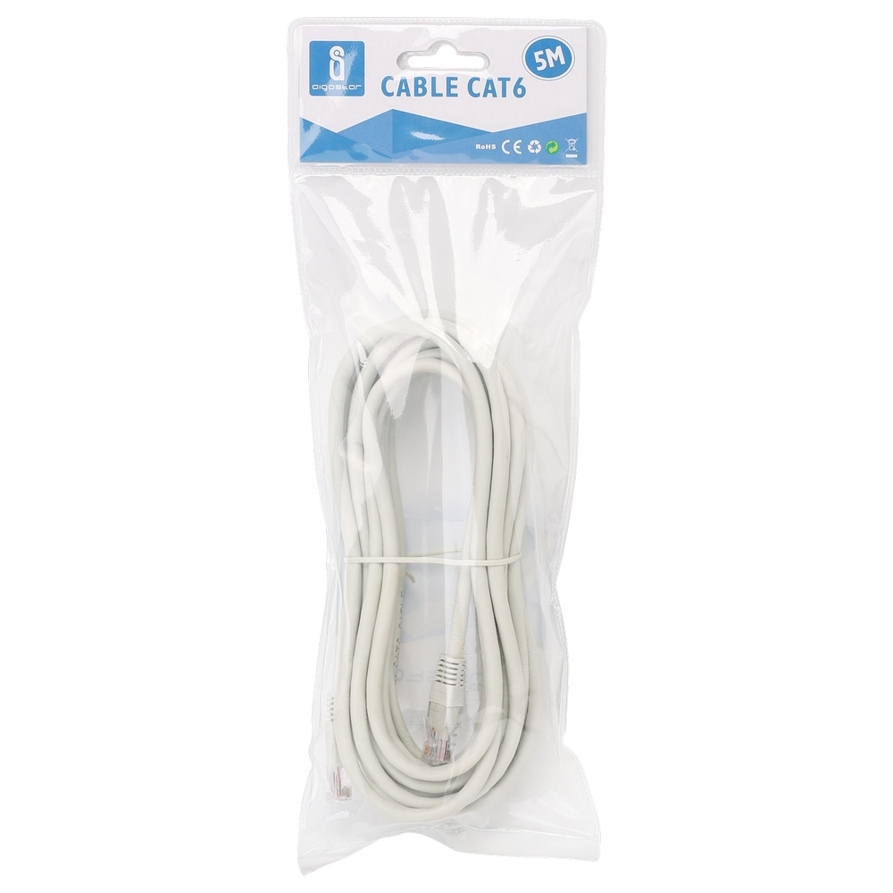 Cavo Ethernet rete LAN Cat6 RJ45 5m grigio Aigostar - Foto 1
