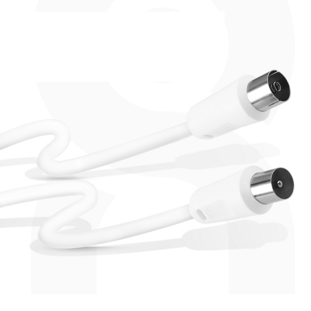 Cavo TV per antenna maschio/femmina 10m bianco Aigostar - Foto 2