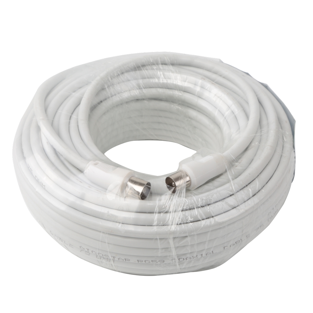 Cavo TV per antenna maschio/femmina 20m bianco Aigostar - Foto 2