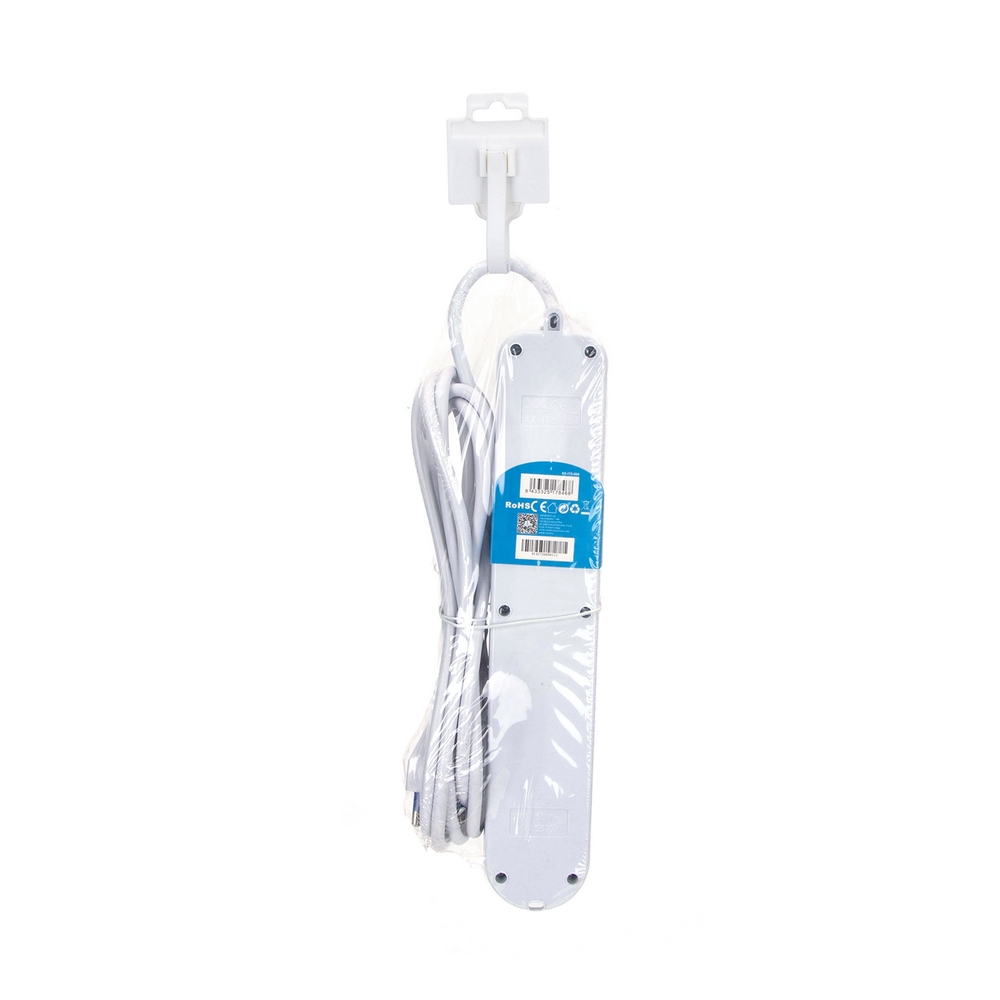 Ciabatta multipresa elettrica 6 posti con cavo da 3m – 3 Prese Bipasso + 3 Prese Schuko Aigostar - Foto 3