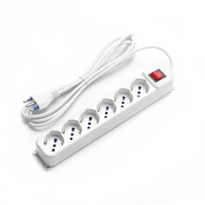 Foto principale Ciabatta multipresa elettrica 6 posti con cavo da 3m – 6 Prese Schuko+Bipasso Aigostar