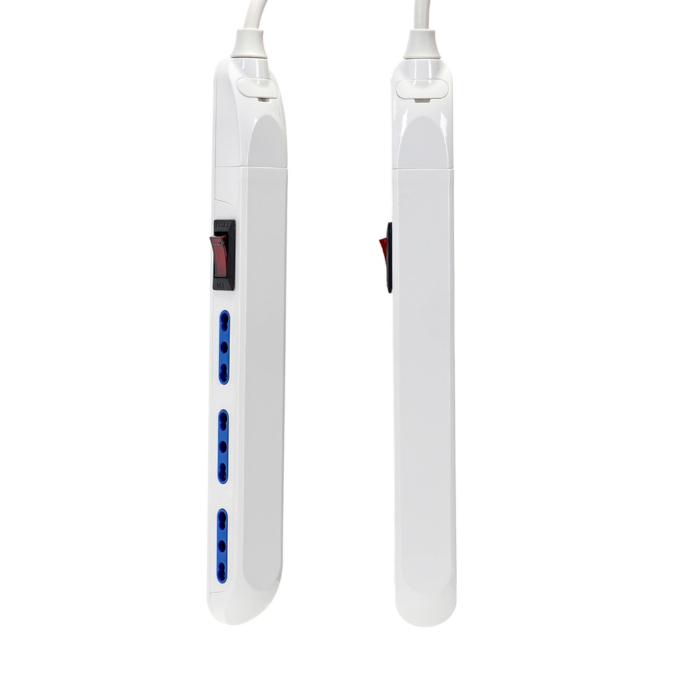 Ciabatta multipresa elettrica Slim 3 posti con cavo da 1,5m – Spina 10A e 3 Prese Bipasso Aigostar - Foto 1