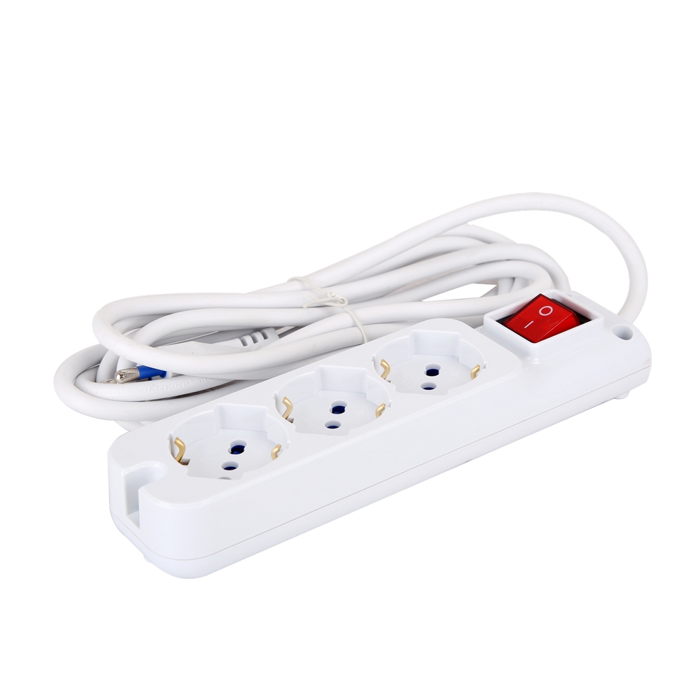 Ciabatta multipresa elettrica Slim 3 posti con cavo da 3m – 3 Prese Schuko+Bipasso Aigostar - Foto 1