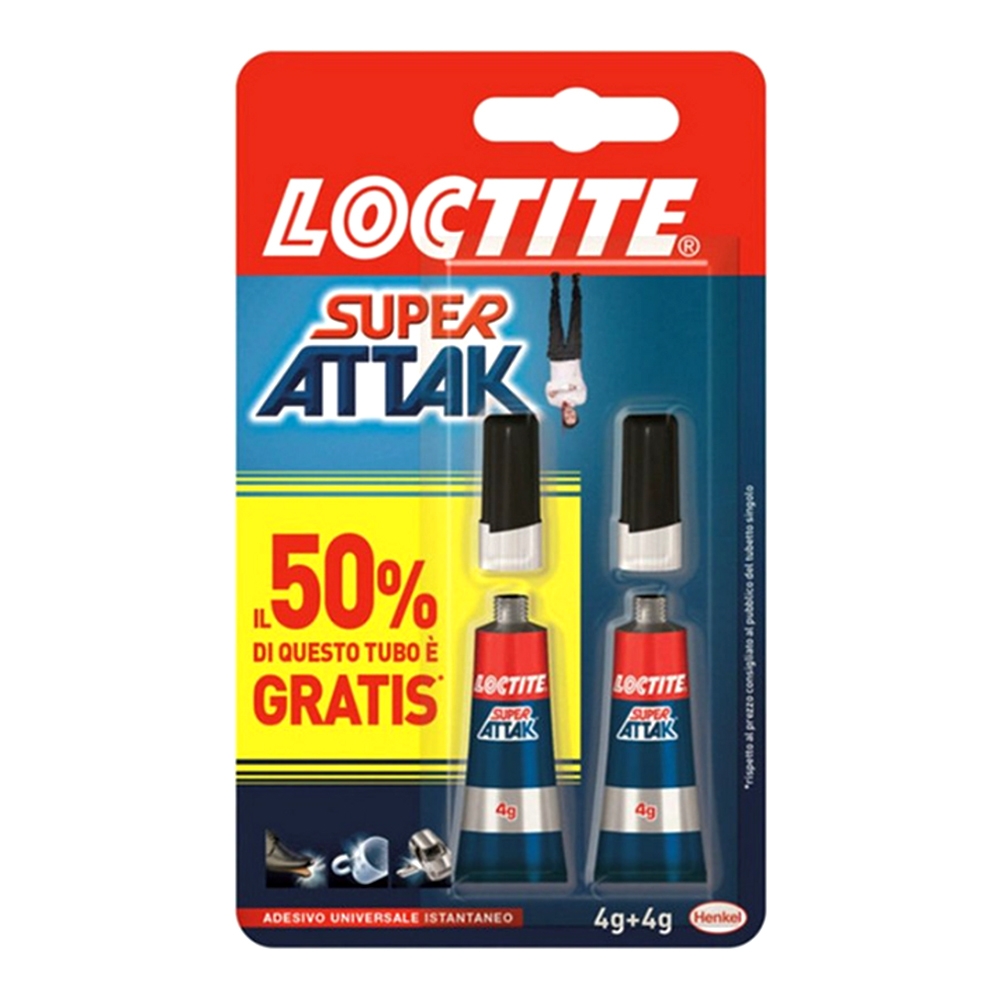 Foto principale Colla Super Attak Loctite liquida Original 2 x 4gr
