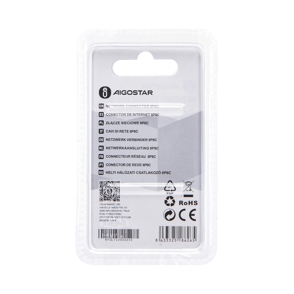 Connettore di rete LAN Plug RJ45 Confezione 6pz Aigostar - Foto 3
