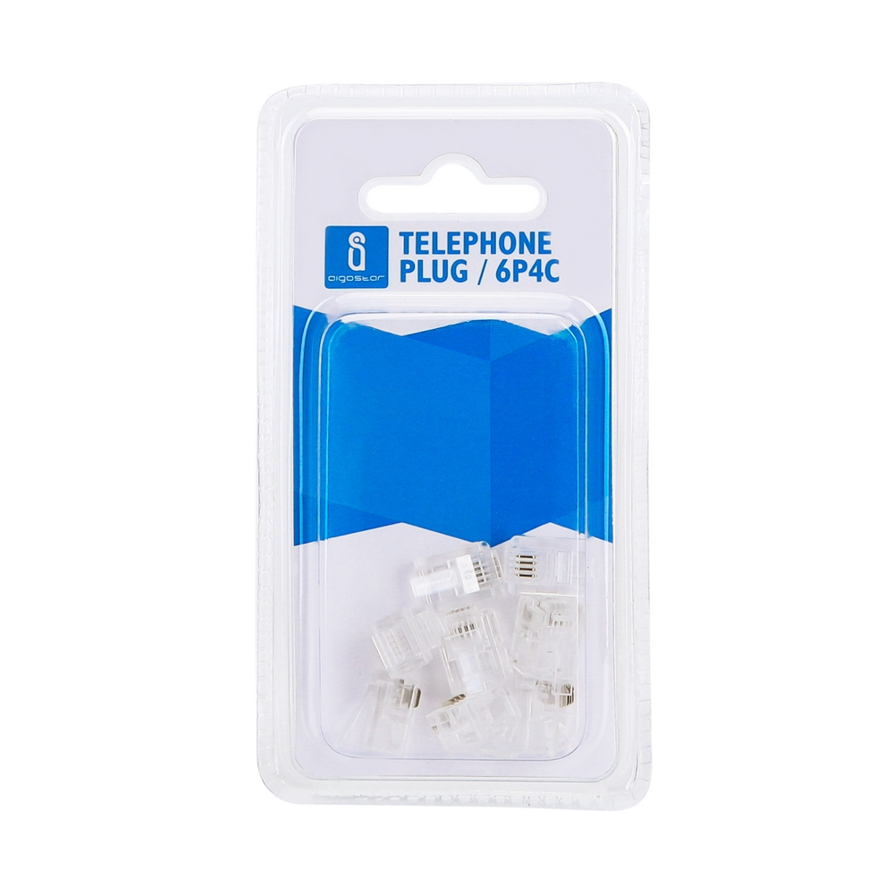 Connettore Telefonico Plug RJ11 Confezione 8pz Aigostar - Foto 2