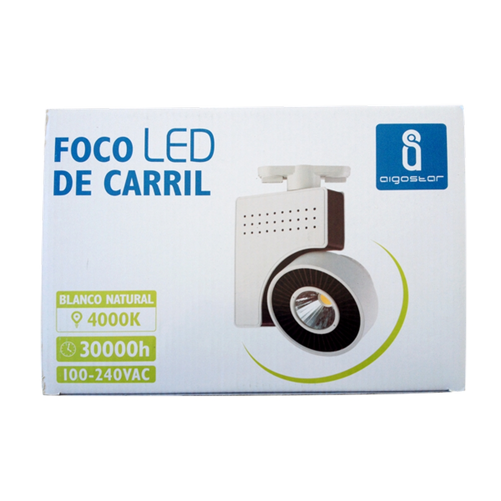 Faretto Led da binario Owl 23W bianco orientabile monofase Bianco neutro 4000K Aigostar - Foto 1