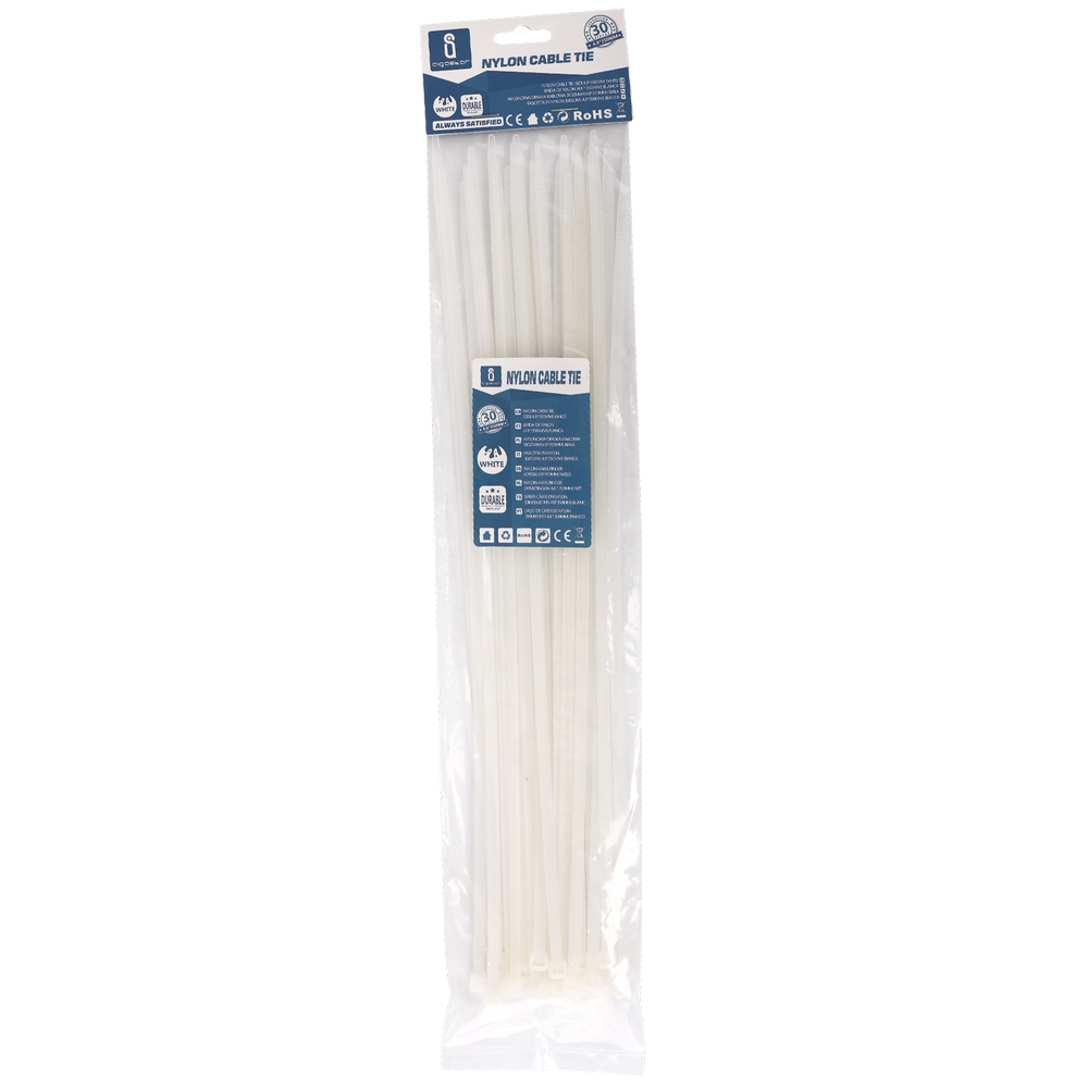 Fascette stringicavo 4,8x350mm bianche Confezione 30pz Aigostar - Foto 1