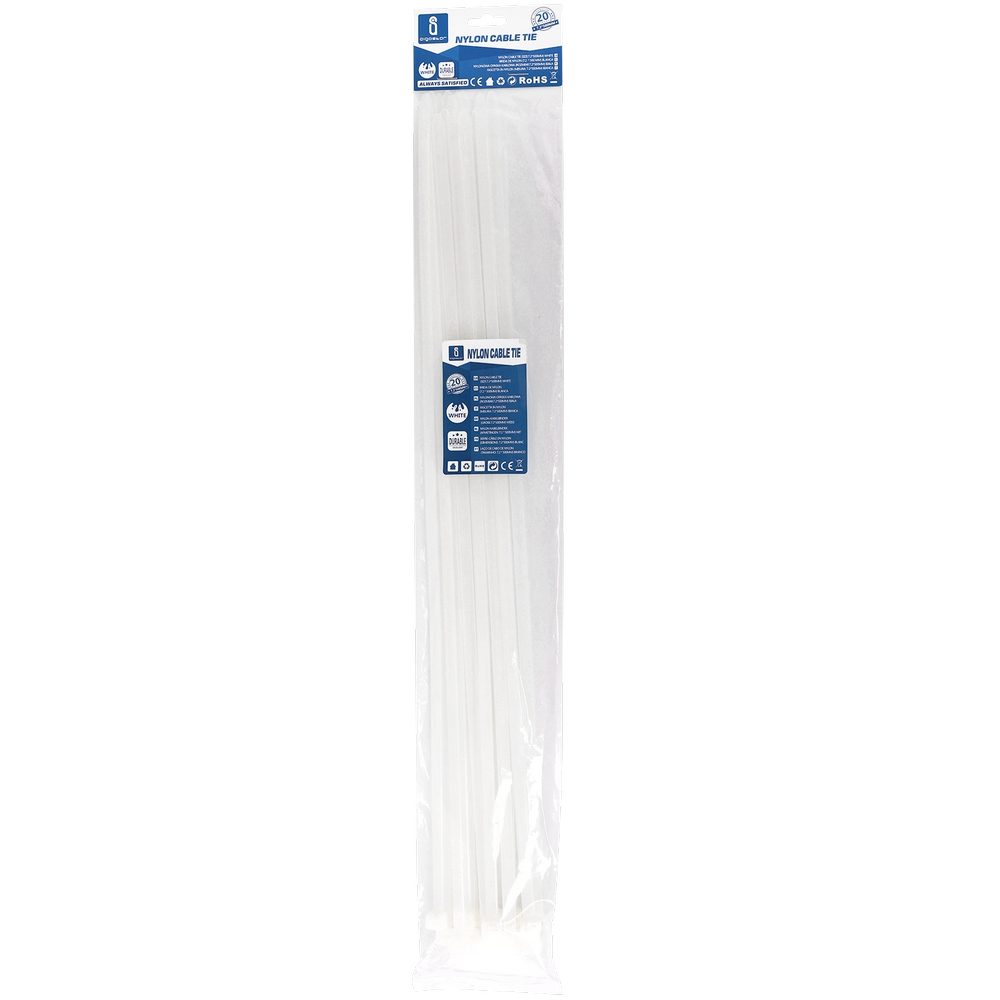 Fascette stringicavo 7,2x500mm bianche Confezione 20pz Aigostar - Foto 1