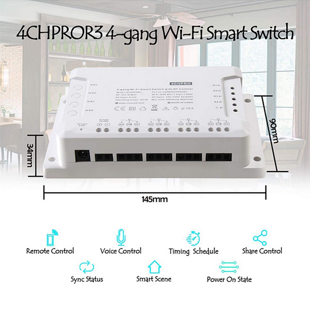 Interruttore Smart SONOFF 4CH PRO R3 WiFi - Foto 2