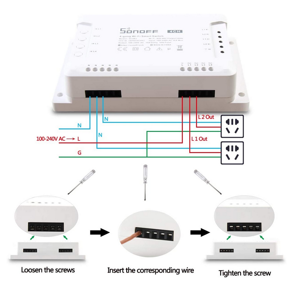 Interruttore Smart SONOFF 4CH R3 WiFi - Foto 1