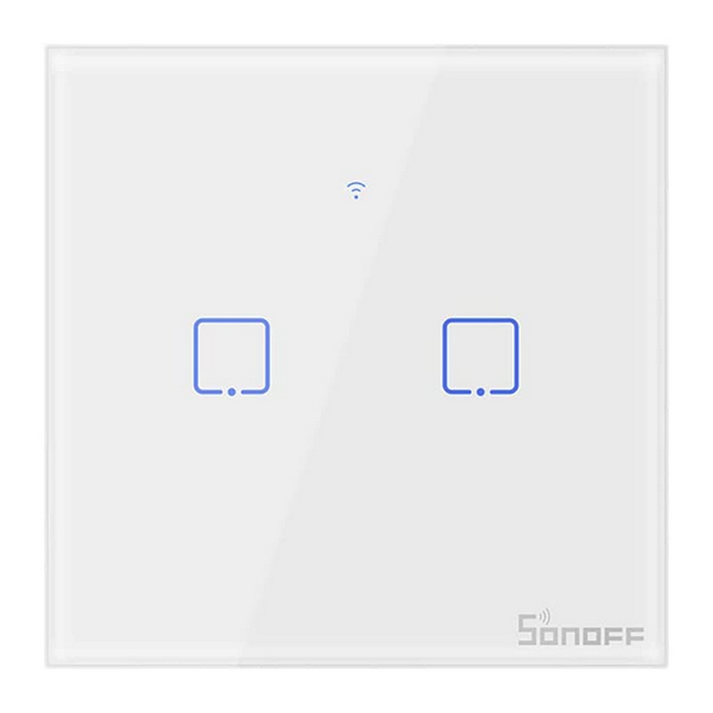 Foto principale Interruttore Touch Smart SONOFF T0 EU 2C 2 tasti WiFi da parete