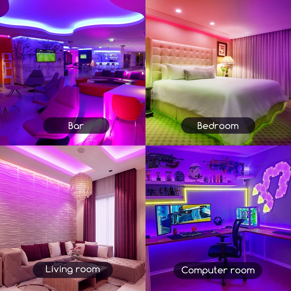 Kit Striscia Led 12V 24W SMD 5050 3 metri IP65 con telecomando RGB Aigostar - Foto 5