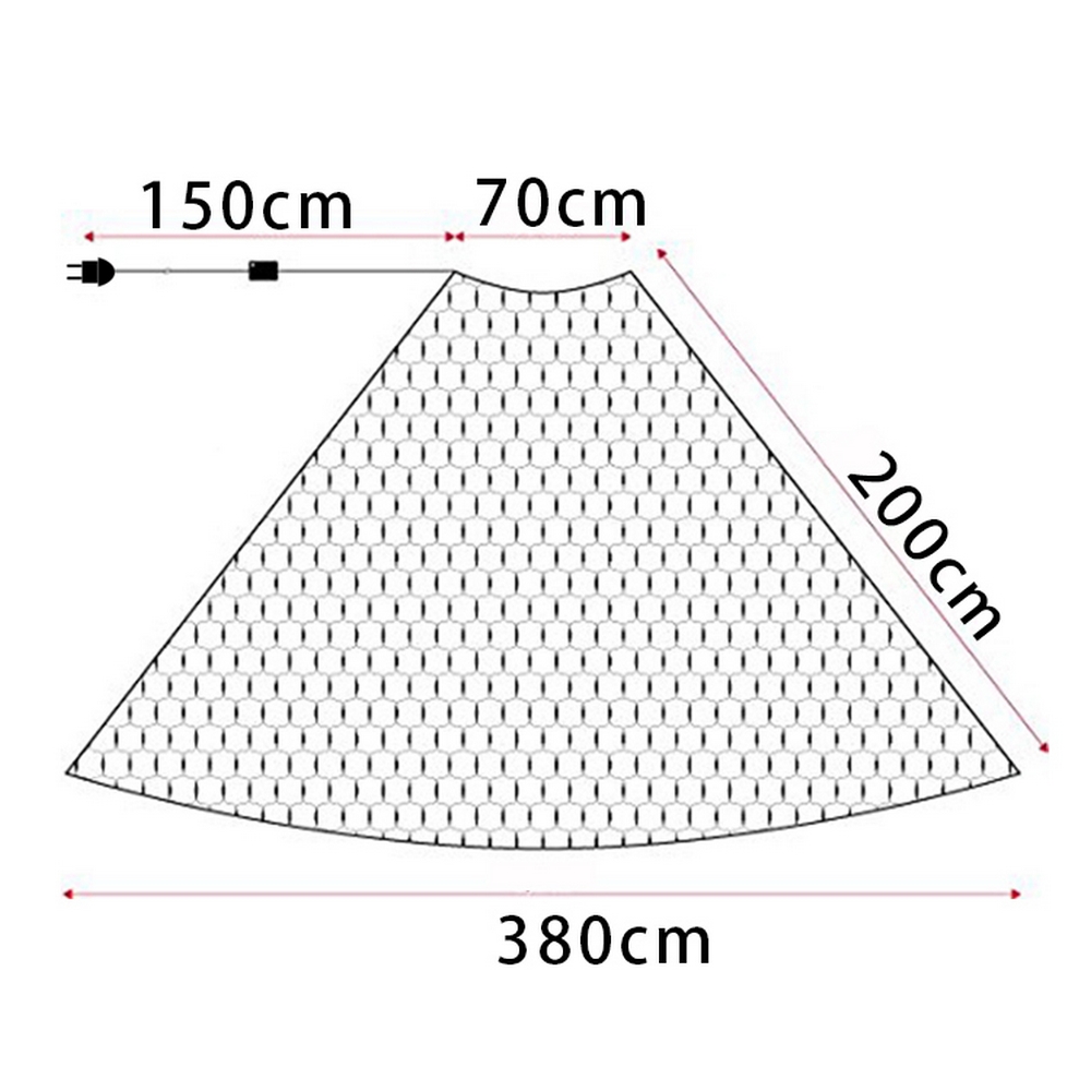Mantello a rete di luci per Albero di Natale da 180cm a 210cm 198 Led Bianco Freddo Wisdom - Foto 2