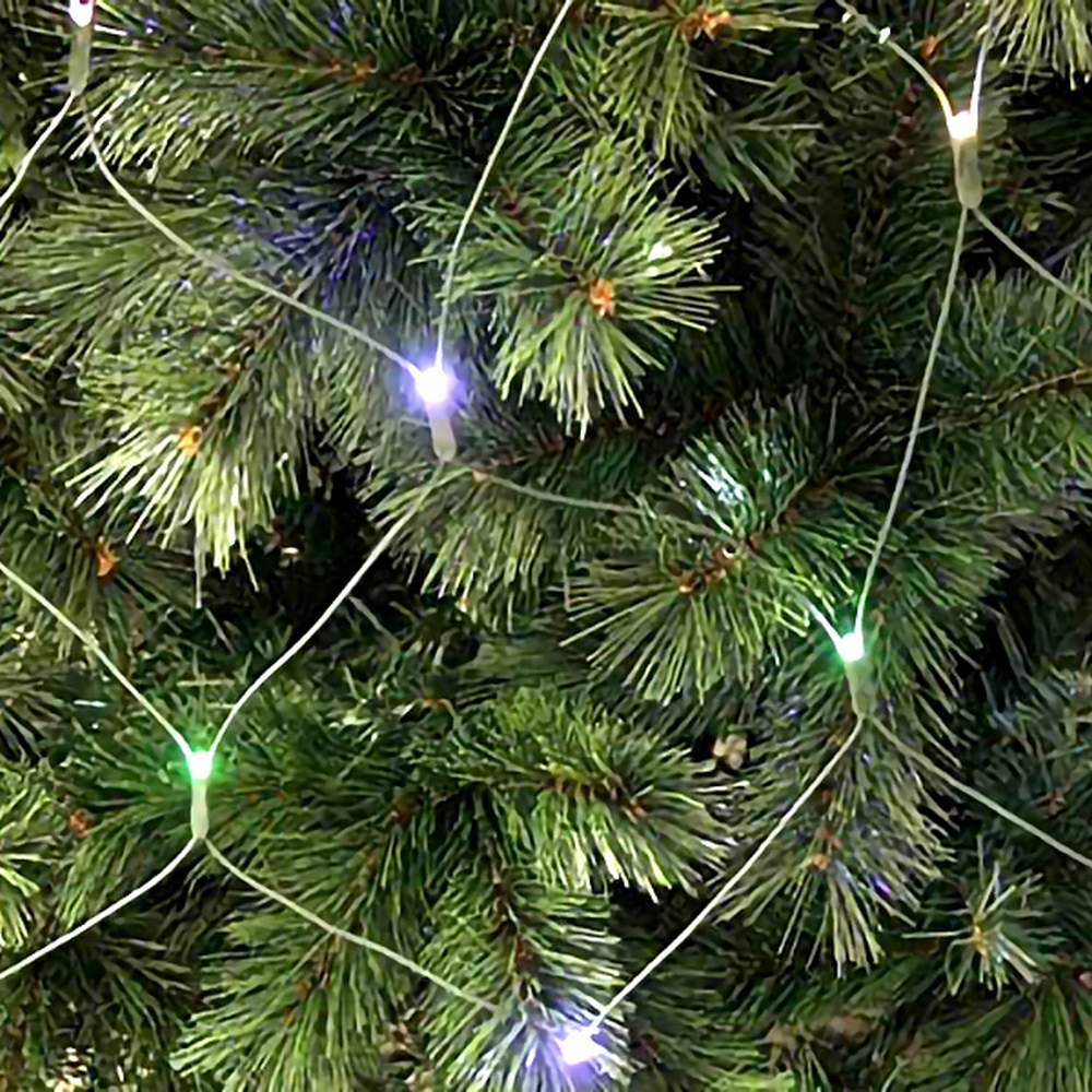 Mantello a rete di luci per Albero di Natale da 180cm a 210cm 198 Led Multicolore Wisdom - Foto 3