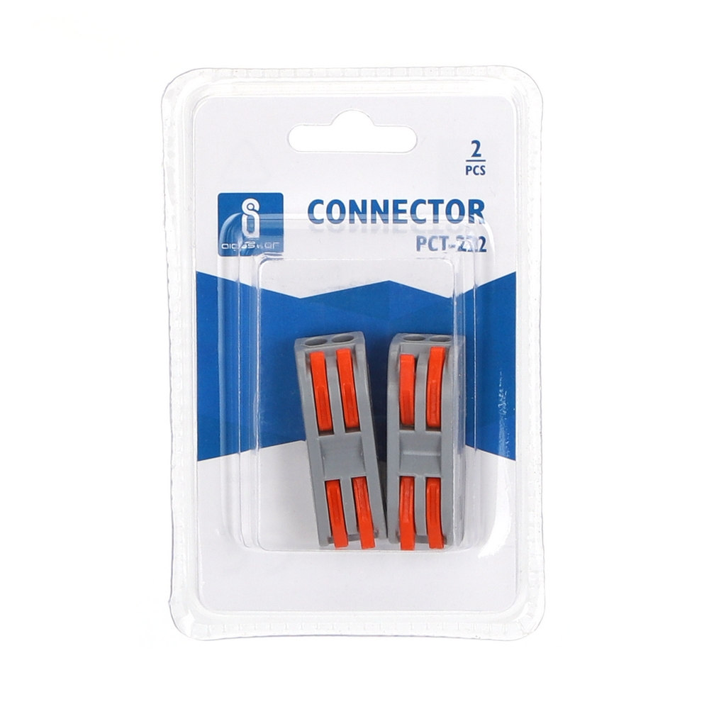 Morsetti elettrici rapidi a levetta 2 in 2 posti bilaterali 2,5mm Confezione 2pz Aigostar - Foto 2