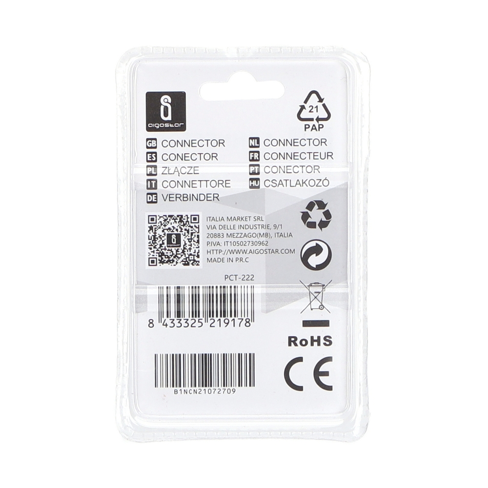 Morsetti elettrici rapidi a levetta 2 in 2 posti bilaterali 2,5mm Confezione 2pz Aigostar - Foto 3
