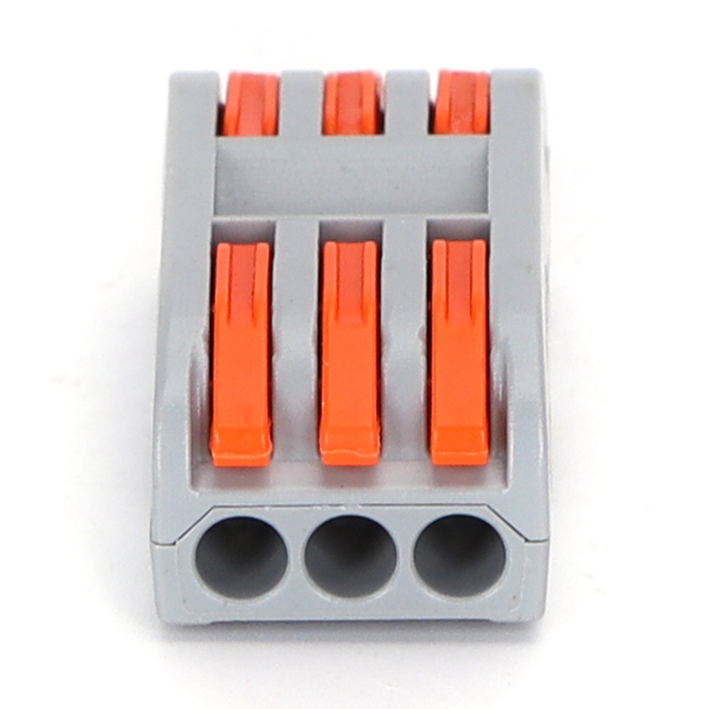 Morsetti elettrici rapidi a levetta 3 in 3 posti bilaterali 2,5mm Confezione 2pz Aigostar - Foto 1