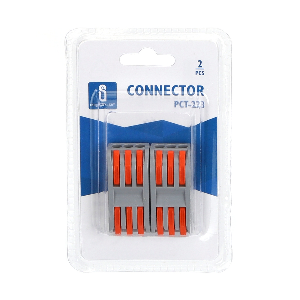 Morsetti elettrici rapidi a levetta 3 in 3 posti bilaterali 2,5mm Confezione 2pz Aigostar - Foto 2