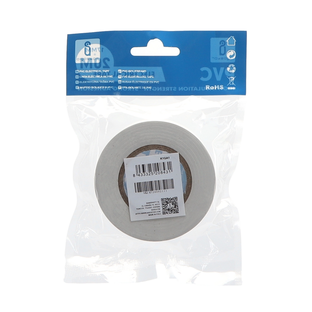 Nastro isolante PVC 17mm x 20m di colore bianco Aigostar - Foto 3