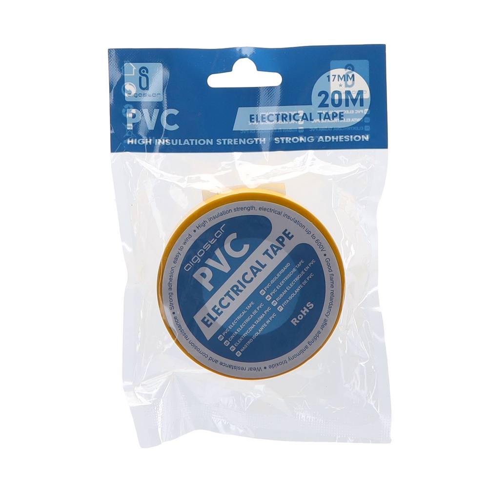 Nastro isolante PVC 17mm x 20m di colore giallo Aigostar - Foto 2