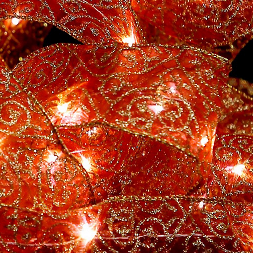 Nastro toulle rosso e dorato 5 metri da 50 Microled a batteria Wisdom - Foto 1