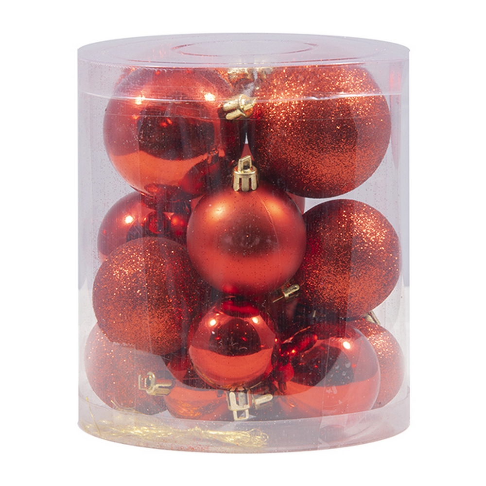 Foto principale Palline decorative colore Rosso per Albero di Natale Confezione 20 pz Viscio