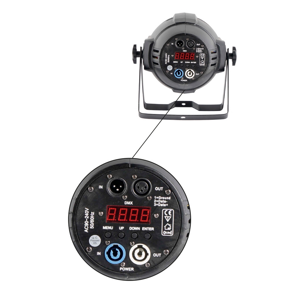 Par Led 18x18W RGBWAUV 6 in 1 IP20 Wisdom - Foto 1