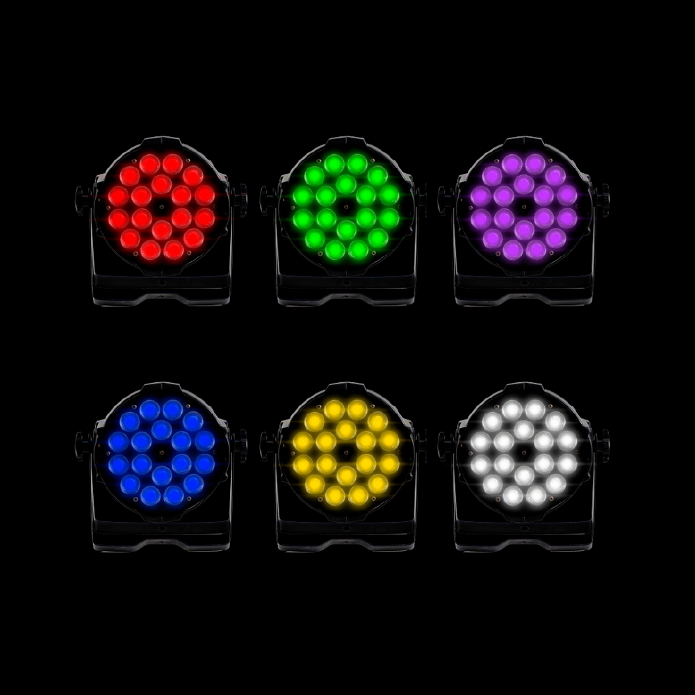 Par Led 18x18W RGBWAUV 6 in 1 IP20 Wisdom - Foto 2