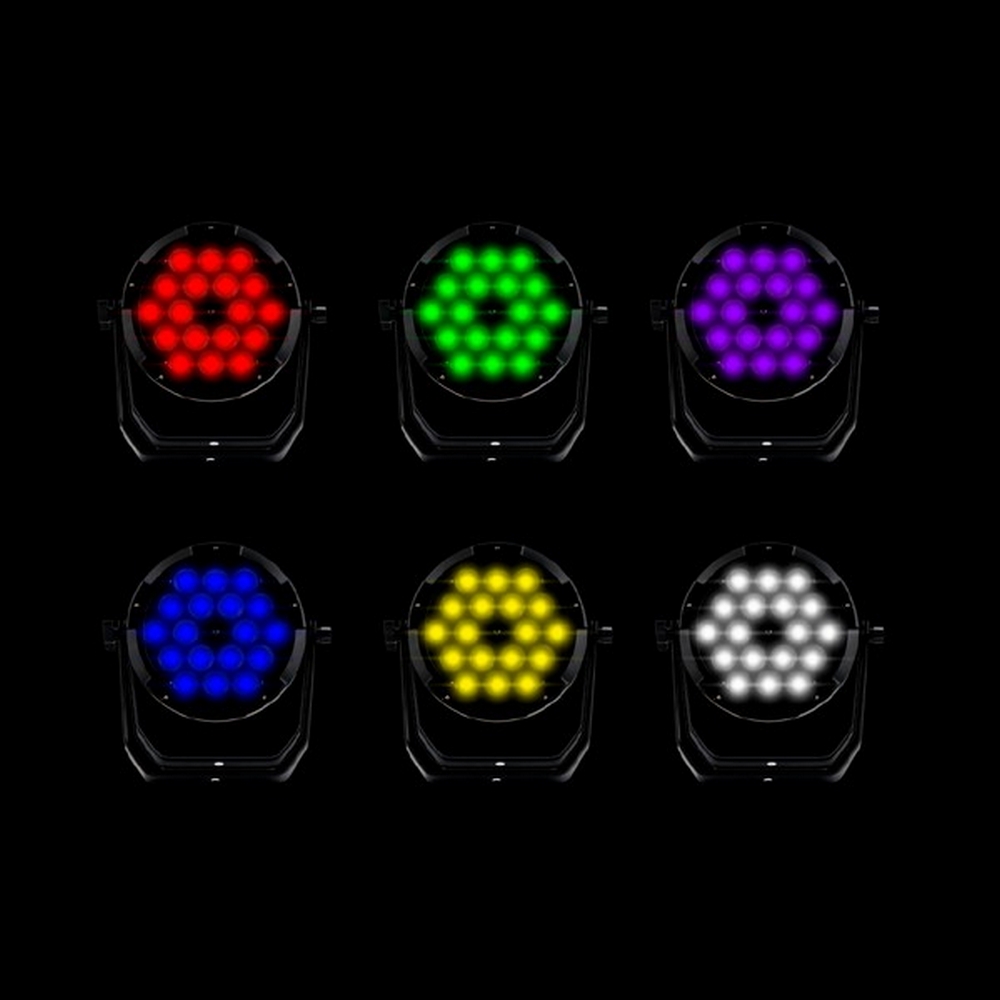 Par Led 18x18W RGBWAUV 6 in 1 ip65 Wisdom - Foto 3