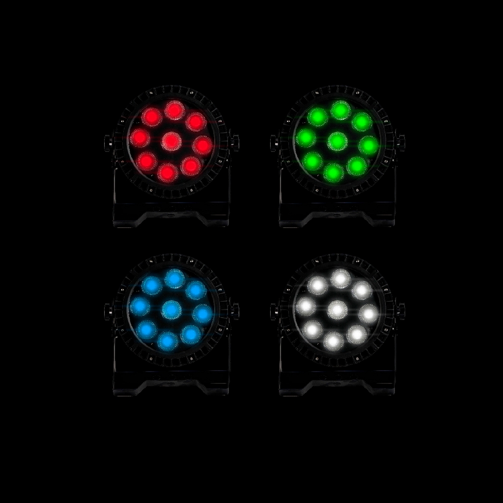 Par Led 9x10W RGBW 4 in 1 ip65 Wisdom - Foto 4