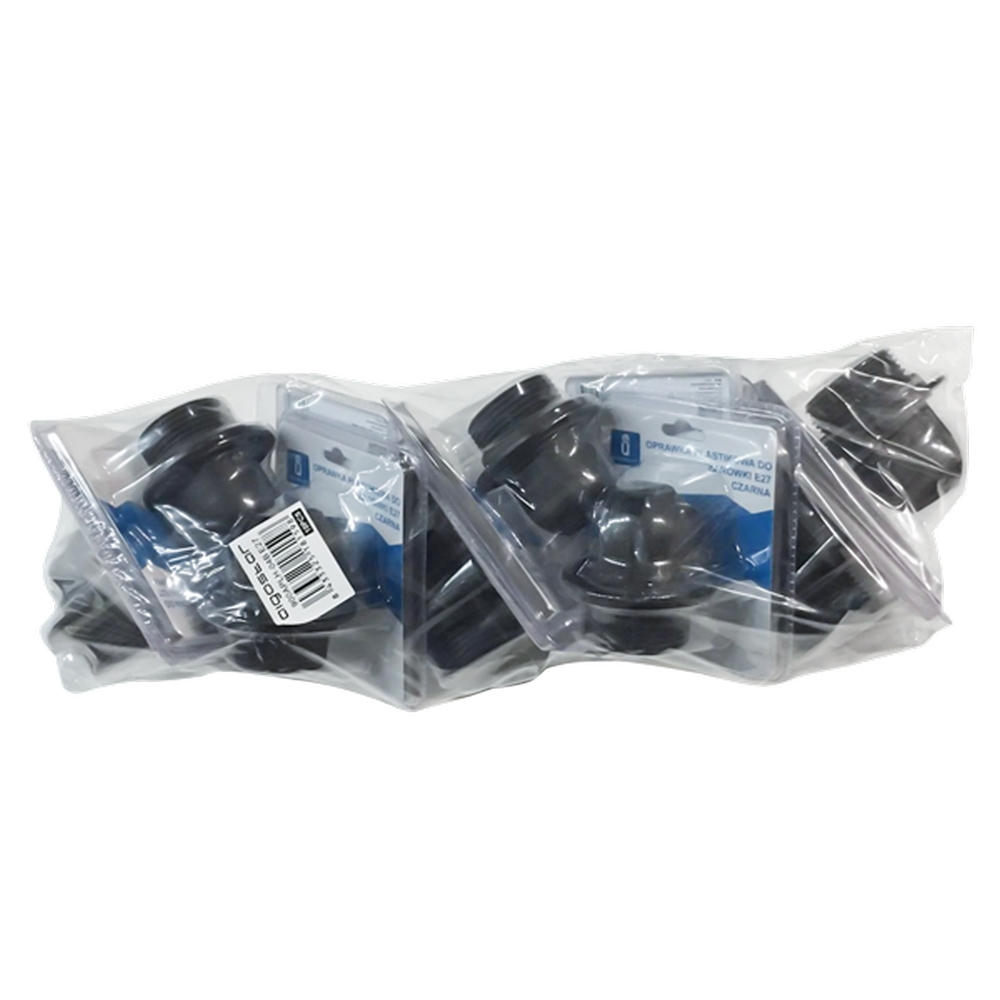 Portalampada E27 Nero 250V in Plastica con anello Aigostar - Foto 3