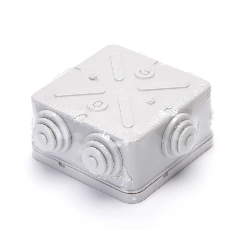 Scatola di derivazione stagna IP44 da superficie Quadrata 80x80x40mm 6 passacavi Aigostar - Foto 2