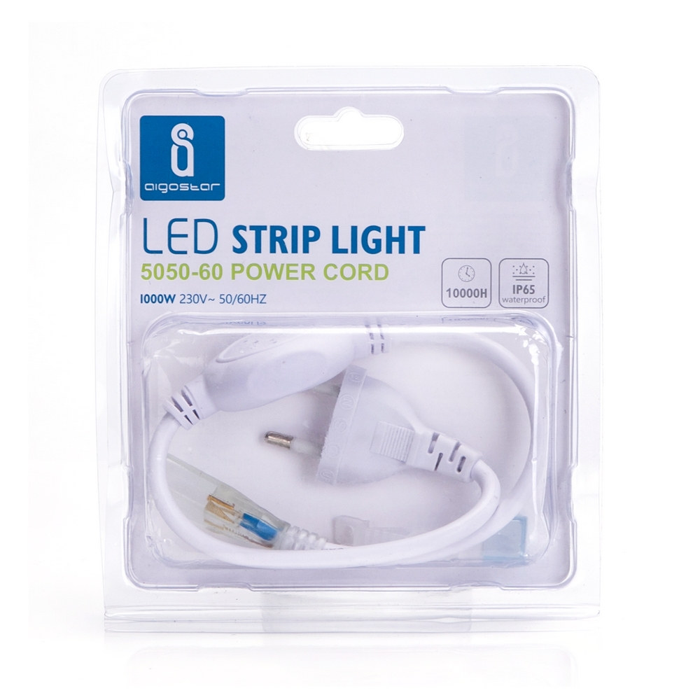 Spina elettrica per Striscia Led 220V SMD 5050 Bianco Aigostar - Foto 1