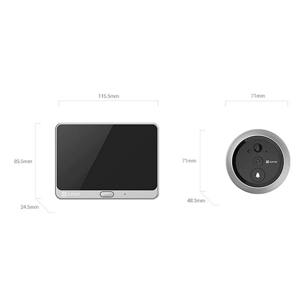 Spioncino Smart EZVIZ DP2C WiFi Full HD 1080p a batteria con videocitofono LCD campanello e audio bidirezionale - Foto 1