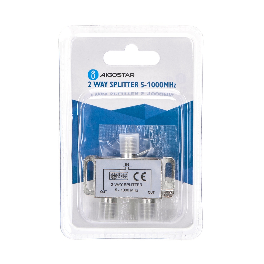 Splitter adattatore TV satellitare a 2 uscite 5-1000MHz Aigostar - Foto 2